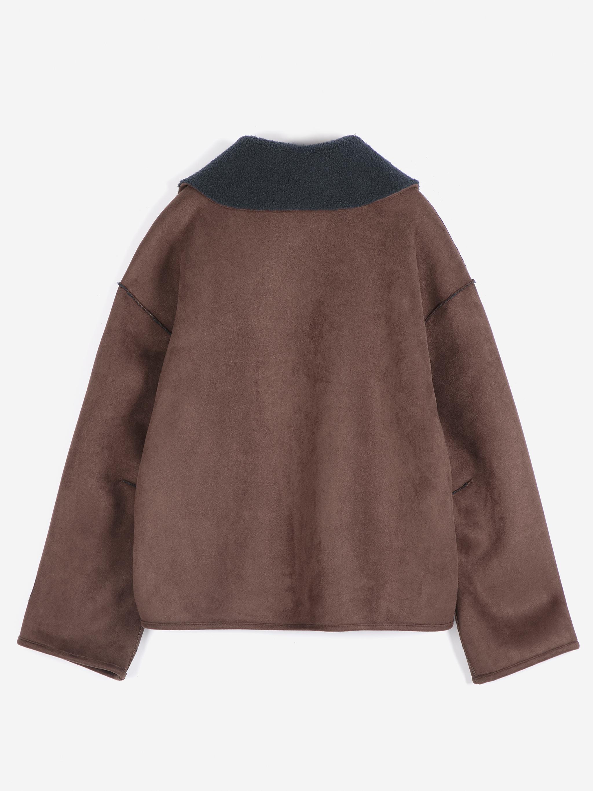 Bobo Choses Soft Reversible Sherpa Jacket Damen Wendejacke braun blau